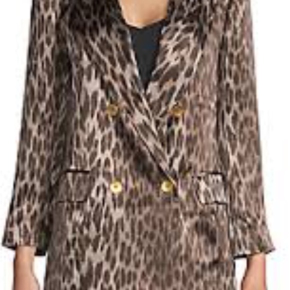 L’Agence Taryn Double Breasted Silk Blazer New Without Tags - Picture 5 of 16